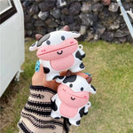 Cartoon Cute Cow Earphone Sleeves Drop-resistant Silicone Protective Soft Case Heritage cosmetics and beauty care