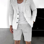 British Style Casual Gradient Color Suit Shorts Suit Men - Heritage cosmetics and beauty care