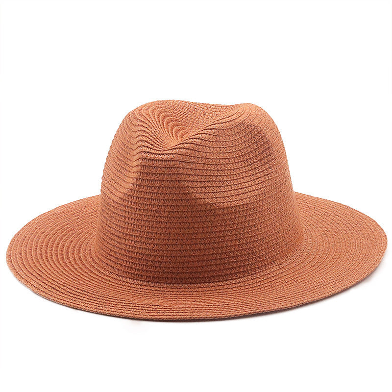 Large-Brimmed Straw Hat Men'S And Women'S Beach Jazz Hats - Heritage cosmetics and beauty care