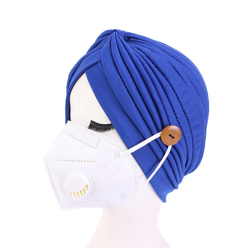 Epidemic Prevention Supplies Ladies Masks Hats Anti-Strangle Headbands Button Headbands - Heritage cosmetics and beauty care