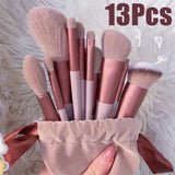 13Pcs Makeup Brush Set Make Up Concealer Brush Blush Powder Brush Eye Shadow Highlighter Foundation Brush Cosmetic Beauty Tools - Heritage cosmetics and beauty care