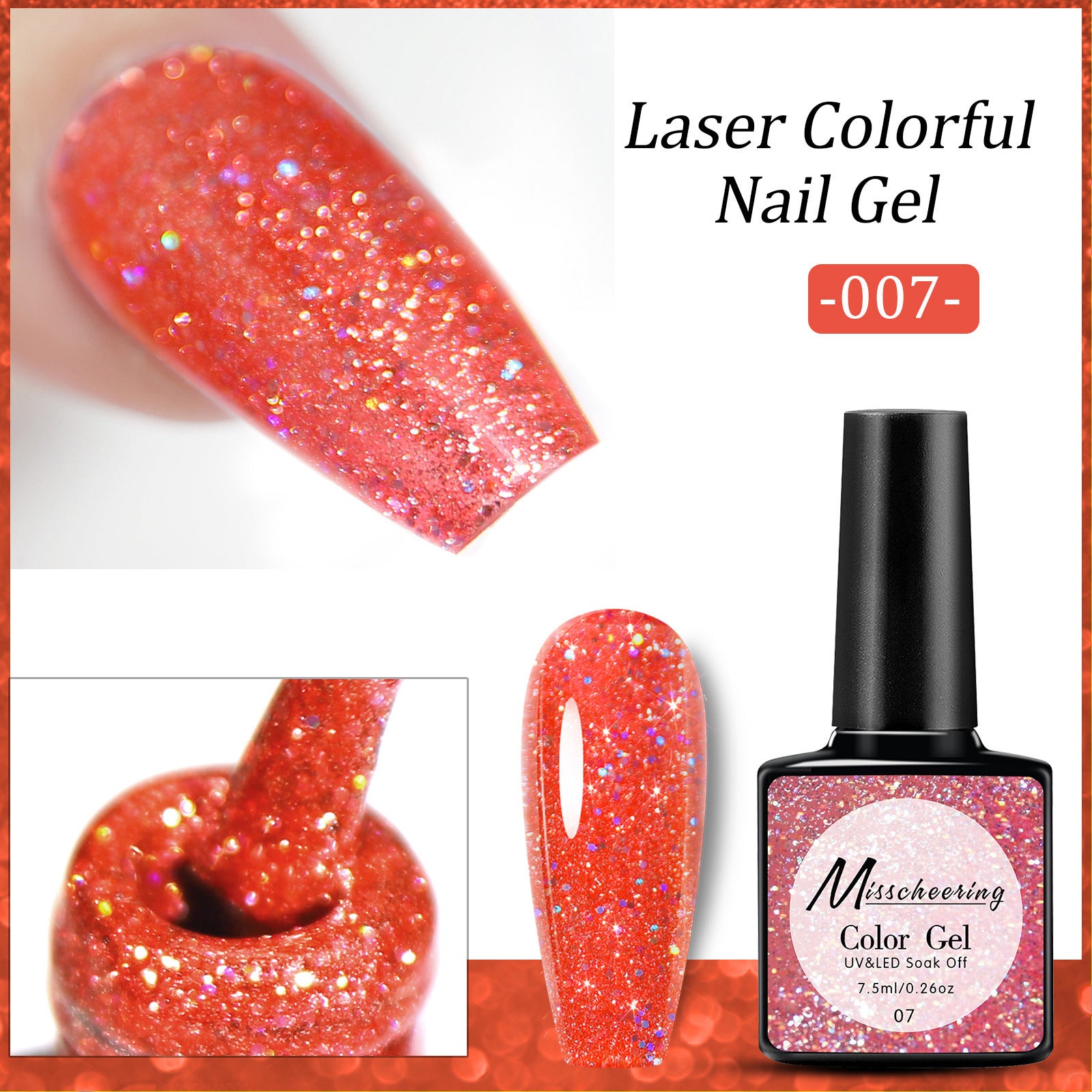 Popular Diamond In The Debris Glue Sequins Laser UV Polish Nail Art - Heritage cosmetics and beauty care