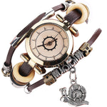 Women's Vintage Bracelet Watch Coiling Leather Watch Snail Pendant - Heritage cosmetics and beauty care