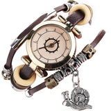 Women's Vintage Bracelet Watch Coiling Leather Watch Snail Pendant - Heritage cosmetics and beauty care