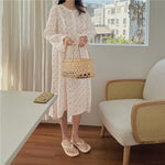 The New Korean Ins Sweet Can Wear Bow Pajamas Girls Home Clothes Sleeping Skirts - Heritage cosmetics and beauty care