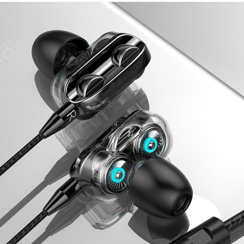 Quad-core Dual-moving Coil Dual-speaker Earphone In-ear Heritage cosmetics and beauty care