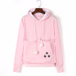 Cute Hoodies Pullover Sweatshirts With Pet Pocket For Cat Clothes Winter Women Heritage cosmetics and beauty care