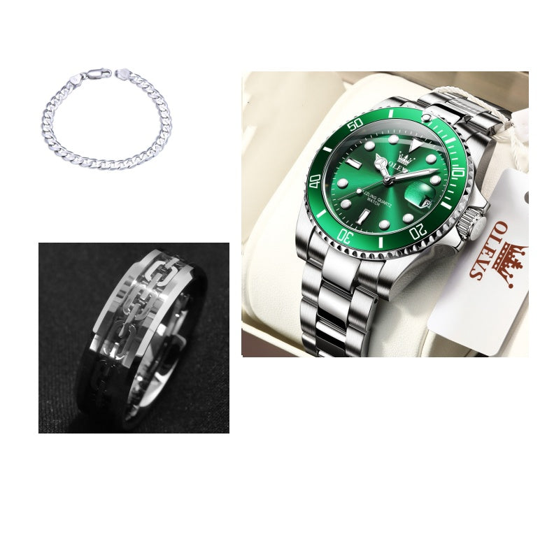 Watches Green Water Ghost Quartz Waterproof Men - Heritage cosmetics and beauty care