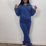 Women Sweatsuit Set 2 Piece Outfits Casual Hoodies Tops And Sweatpants Jogger Tracksuits Loose Trousers - Heritage cosmetics and beauty care