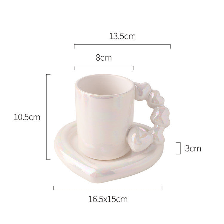 Mug Ceramic Coffee Cup And Saucer Set