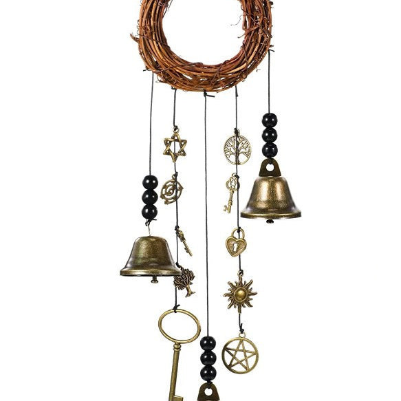 Witch Bell Protection Door Knob Pendant Rattan Wind Chimes - Heritage cosmetics and beauty care