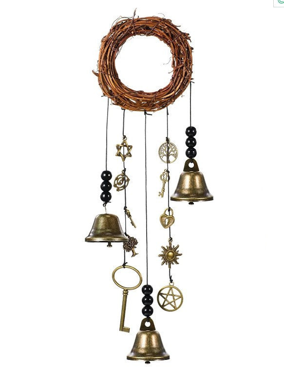 Witch Bell Protection Door Knob Pendant Rattan Wind Chimes - Heritage cosmetics and beauty care