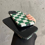 Retro Green Plaid Mobile Phone Case Soft Heritage cosmetics and beauty care