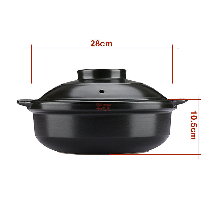 Flame High Temperature Resistant Dry Pot Ceramic Pot Pan Health Pot Pan - Heritage cosmetics and beauty care