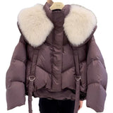 Winter Black Cotton-padded Clothes Coat For Women