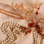 Gorgeous Archaistic Ancient Costume Pearl Tassel Phoenix Hairpin Hairpin Hairpin - Heritage cosmetics and beauty care