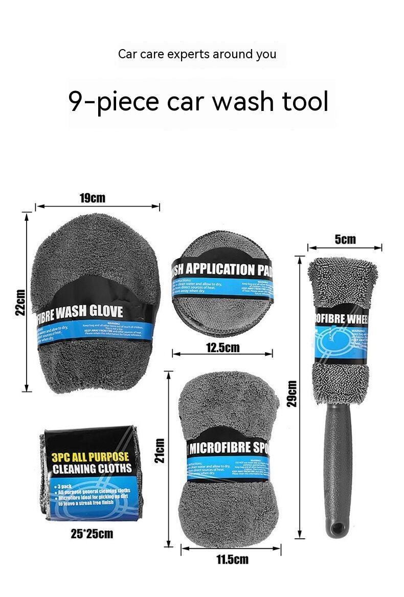 9-piece Car Wash Cleaning Set Washing Tools - Heritage cosmetics and beauty care