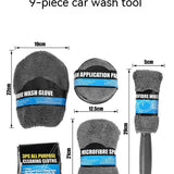 9-piece Car Wash Cleaning Set Washing Tools - Heritage cosmetics and beauty care