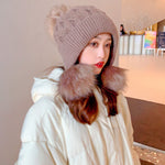 Women's Trendy Hats Sweet And Cute Three Balls Wool - Heritage cosmetics and beauty care