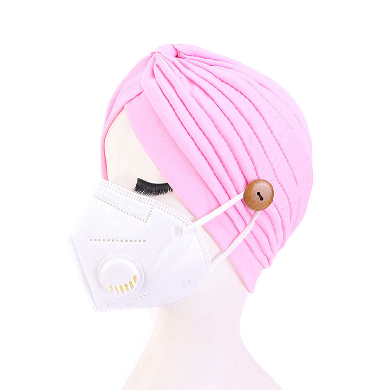 Epidemic Prevention Supplies Ladies Masks Hats Anti-Strangle Headbands Button Headbands - Heritage cosmetics and beauty care