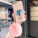 Silicone All-inclusive Love Mirror Phone Case Heritage cosmetics and beauty care