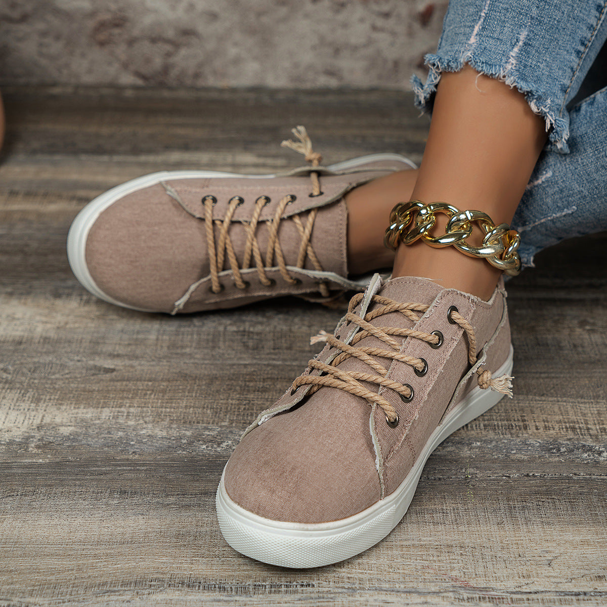 Denim Low-top Lace-up Sports Casual Shoes Heritage cosmetics and beauty care