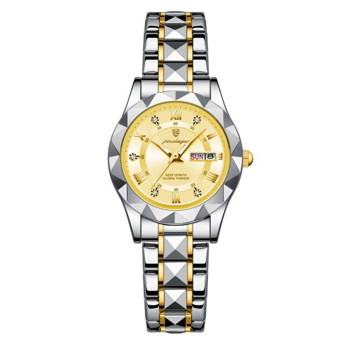 Waterproof Women's Luminous Dual Calendar Watch - Heritage cosmetics and beauty care