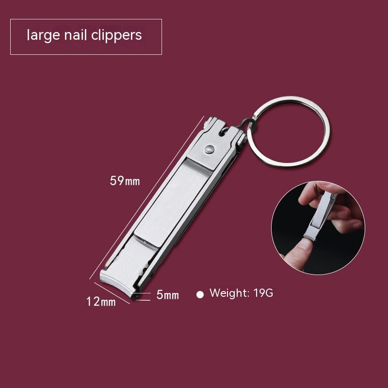 Stainless Steel Folding Nail Clippers Anti-splash With File - Heritage cosmetics and beauty care