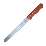 Red Wooden Handle Stainless-steel Bread Knife 10-inch Baking Cake Sliced Toast Tool Bread Saw Knife Coarse Texture Fine Teeth - Heritage cosmetics and beauty care