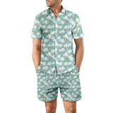 European Size Men's Casual Loose Shirt Suit Hawaii Seaside 3d Digital Printing Beach Short Sleeve Shorts - Heritage cosmetics and beauty care