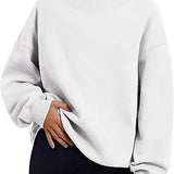 Casual Style Fleece Shirt Thick Half Turtleneck Loose Women's Sweater