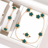 Lucky Flower Jewelry Suit - Heritage cosmetics and beauty care Heritage cosmetics and beauty care 0 Green