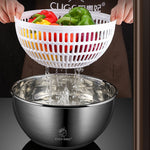 Stainless Steel Salad Vegetable Dehydrator Salad Drying Machine Fruit And Vegetable Drain Basket Household Vegetable Washing Press Water Throwing Artifact Heritage cosmetics and beauty care