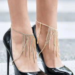 Sparkling Full Diamond Heels Fringe Anklet - Heritage cosmetics and beauty care