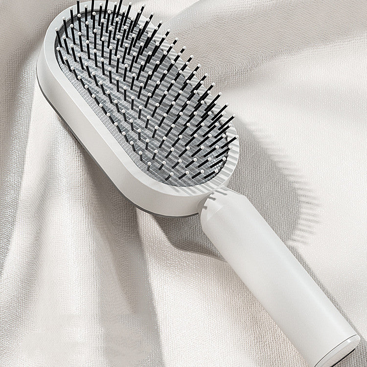 Self Cleaning Hair Brush For Women One-key Cleaning Hair Loss Airbag Massage Scalp Comb Anti-Static Hairbrush - Heritage cosmetics and beauty care