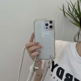 Electroplating Soft Diagonal Pearl Phone Case Heritage cosmetics and beauty care