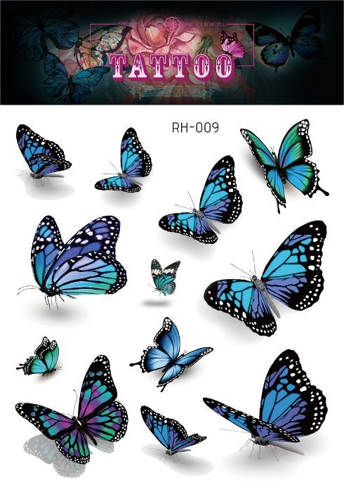 Waterproof Temporary Tattoo Sticker Small Butterfly Body Art Fake Tattoo Flash Tattoo Clavicle Female - Heritage cosmetics and beauty care