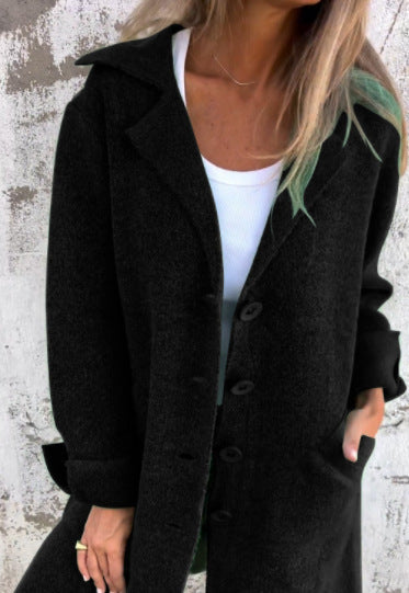 Cardigan Single-breasted Mid-length Coat - Heritage cosmetics and beauty care