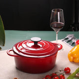 Enamel cast iron hat pot stock pot iron stew pot universal - Heritage cosmetics and beauty care