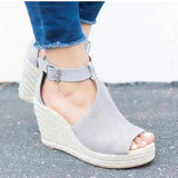 Straw wedge sandals - Heritage cosmetics and beauty care