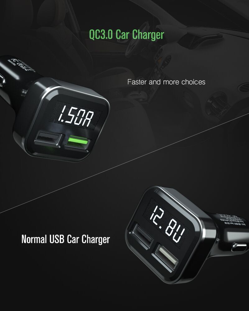 Car charger with display Heritage cosmetics and beauty care