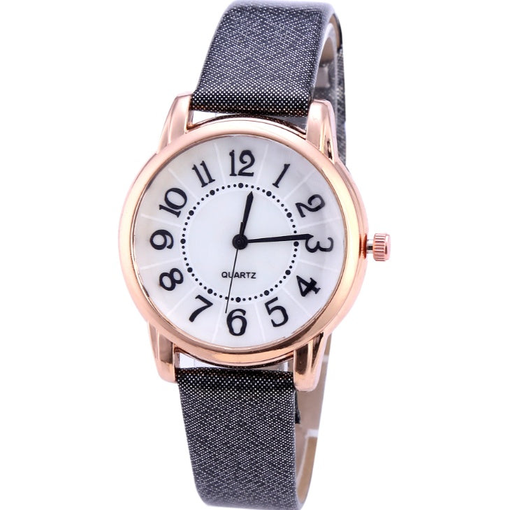 Drop Shipping Women Simple Dial Wristwatches Casual Fashion Luxury Leather Strap Quartz Watches Clock Relogio Feminino - Heritage cosmetics and beauty care