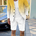 British Style Casual Gradient Color Suit Shorts Suit Men - Heritage cosmetics and beauty care