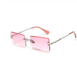 Rimless Rectangle Sunglasses Square Fashion Hip-hop Sunglasses Tide Ins Retro Street Beat Cut Edge Sunglasses - Heritage cosmetics and beauty care