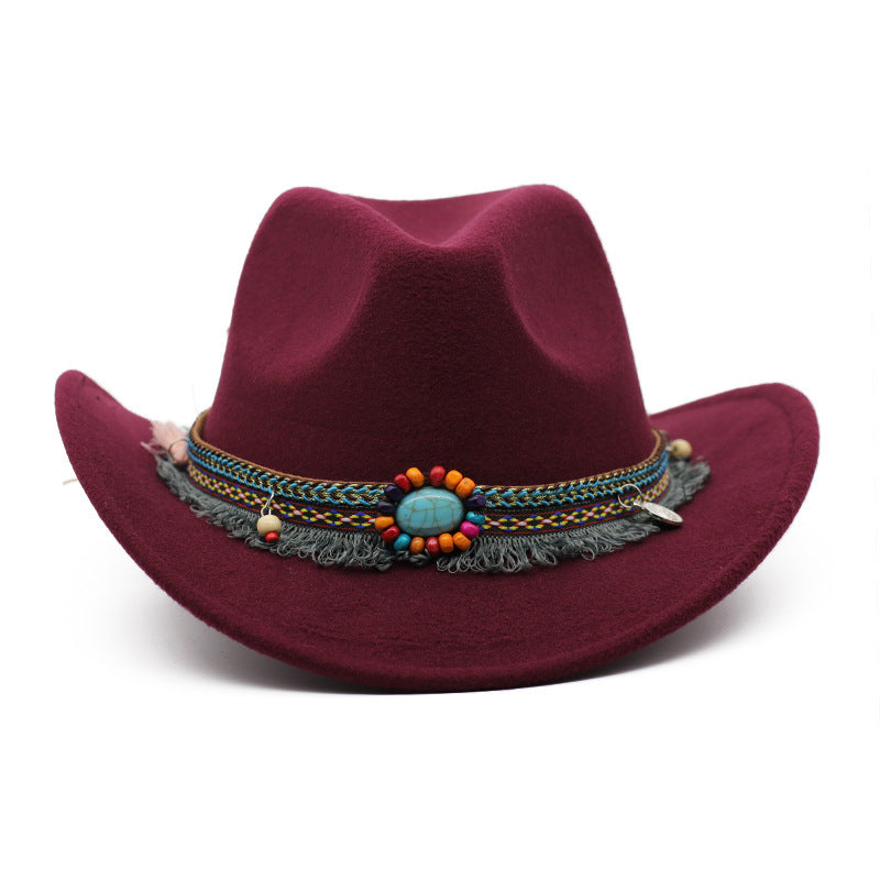 Cowboy Hats Curled Felt Riding Men And Women - Heritage cosmetics and beauty care