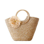 Straw bag beach bag handbag - Heritage cosmetics and beauty care