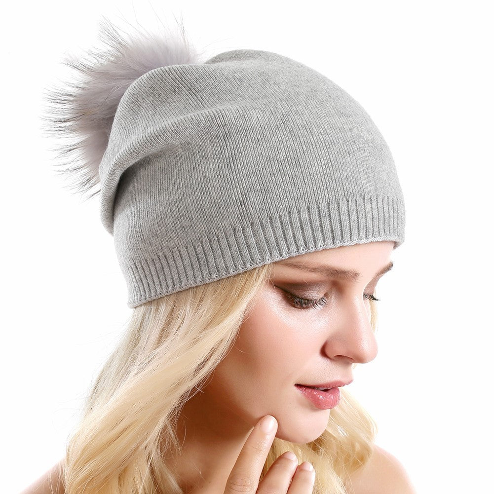 Fur Pompom Hats - Heritage cosmetics and beauty care