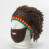 Halloween party spoof knit wool hats handmade beard men and women wig hats - Heritage cosmetics and beauty care