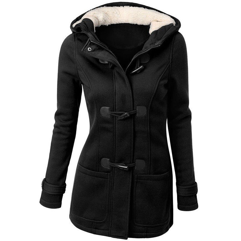 warm winter fur collar jackets women new horn button Long down coat women parka Plus Size female parka hoodies Women Heritage cosmetics and beauty care