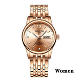 Women Dress Watch Rose Gold Stainless Steel WLISTH Brand Fashion Ladies Wristwatch Week Date Quartz Clock Female Luxury Watches - Heritage cosmetics and beauty care